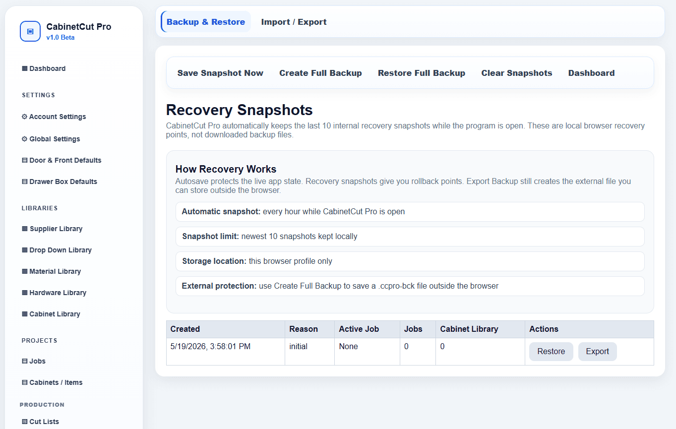 Step 10 — Backup & Recovery